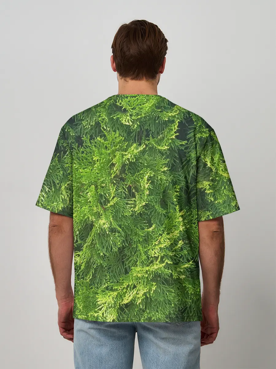 Мужская футболка оверсайз / Хвойная масса