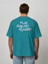 Мужская футболка оверсайз / Keep calm and play squid game
