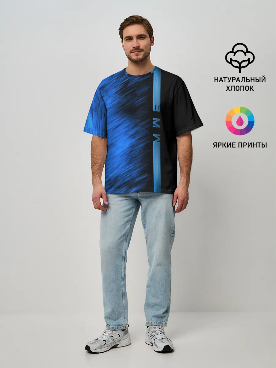 Мужская футболка оверсайз / BMW