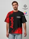 Мужская футболка оверсайз / AUDI / АУДИ