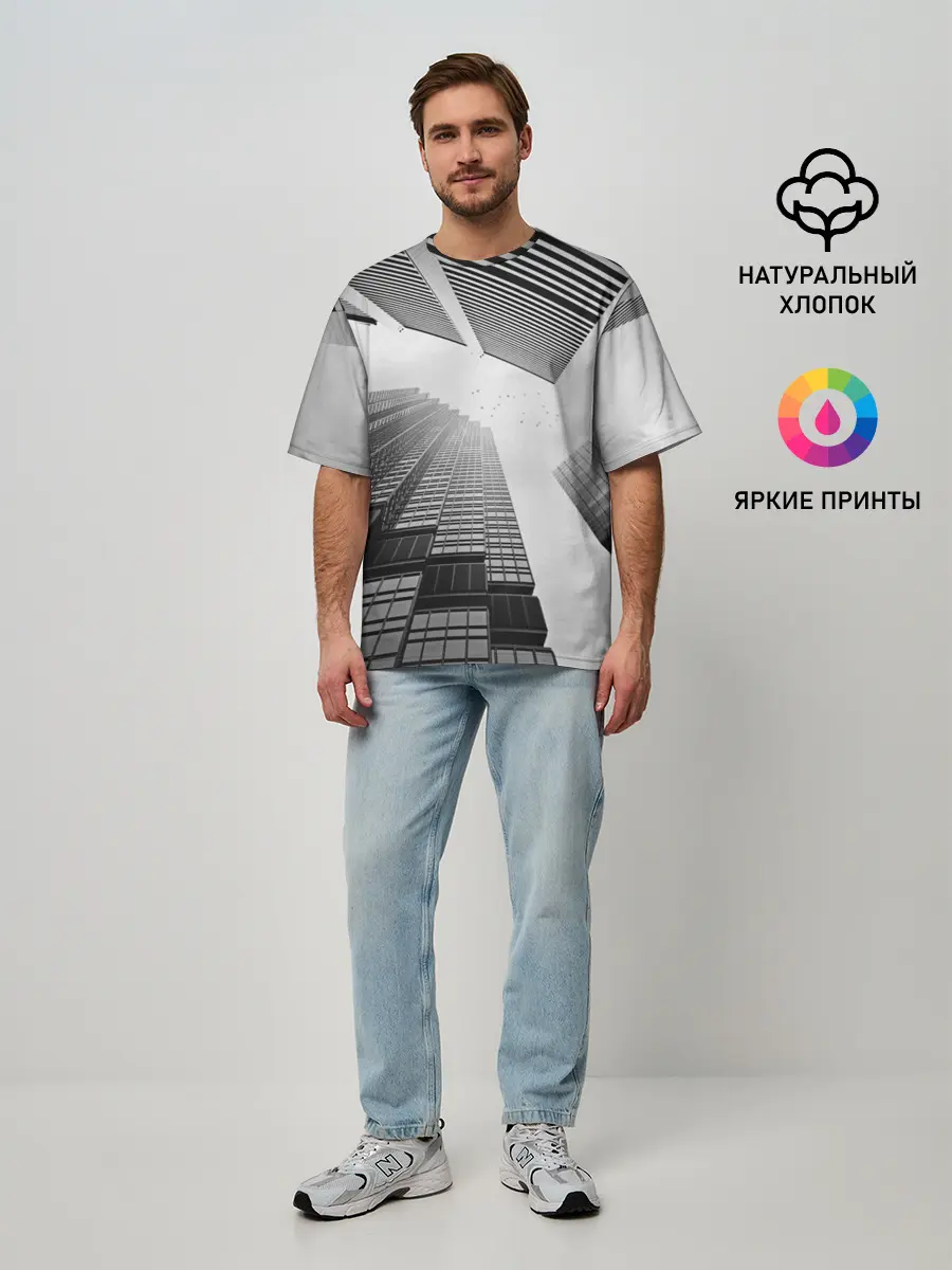 Мужская футболка оверсайз / Минимализм