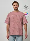 Мужская футболка оверсайз / Скульп монограмма полностью