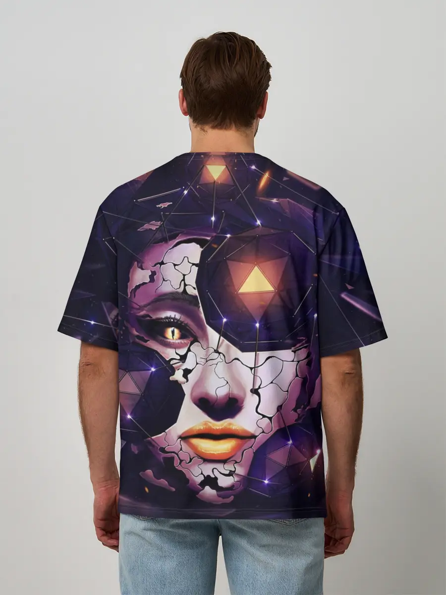Мужская футболка оверсайз / Лицо