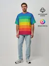 Мужская футболка оверсайз / Радуга | Rainbow