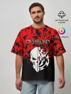 Мужская футболка оверсайз / Overlord Skull red