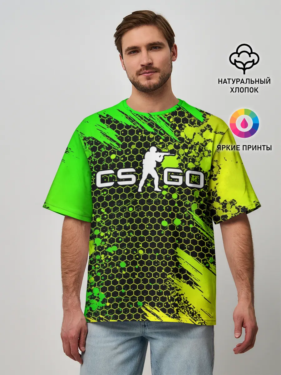 Мужская футболка оверсайз / COUNTER STRIKE
