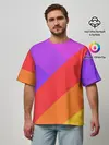 Мужская футболка оверсайз / РАДУЖНАЯ ГЕОМЕТРИЯ / RAINBOW GEOMETRY