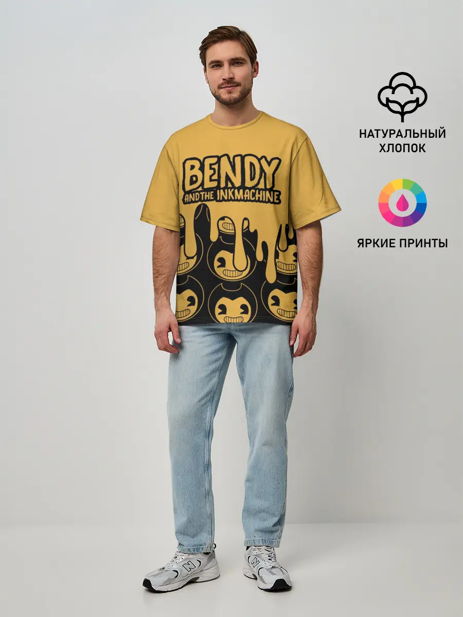 Мужская футболка оверсайз / Bendy And The Ink Machine