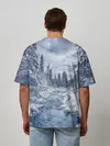 Мужская футболка оверсайз / СНЕЖНЫЙ ПЕЙЗАЖ