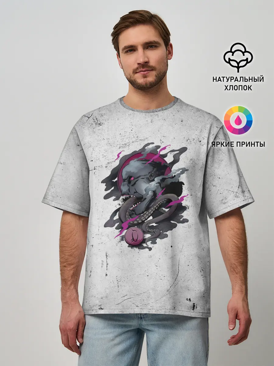 Мужская футболка оверсайз / Гнев смертных грехов