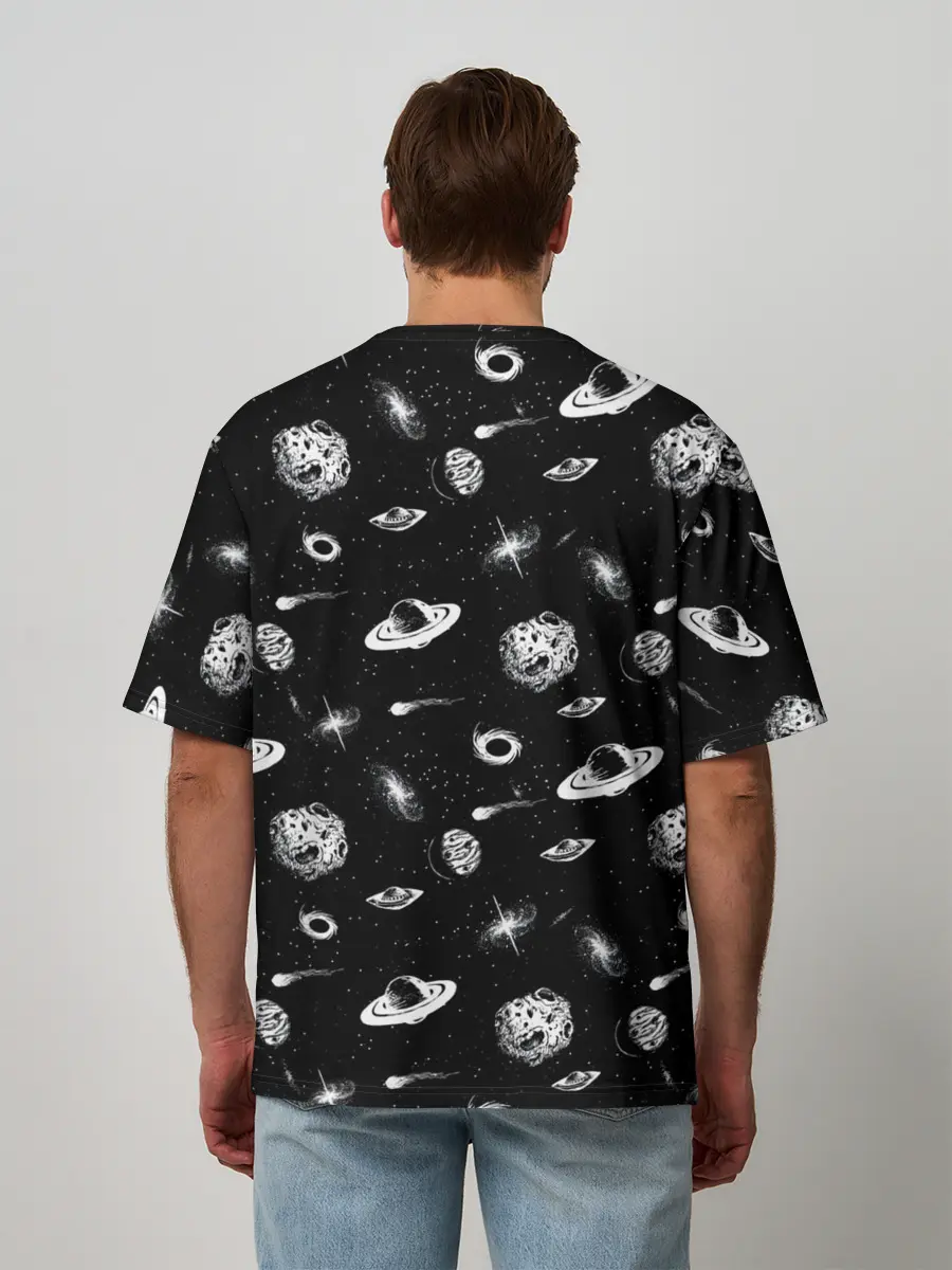 Мужская футболка оверсайз / Вселенная