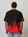 Мужская футболка оверсайз / Берсерк огонь.