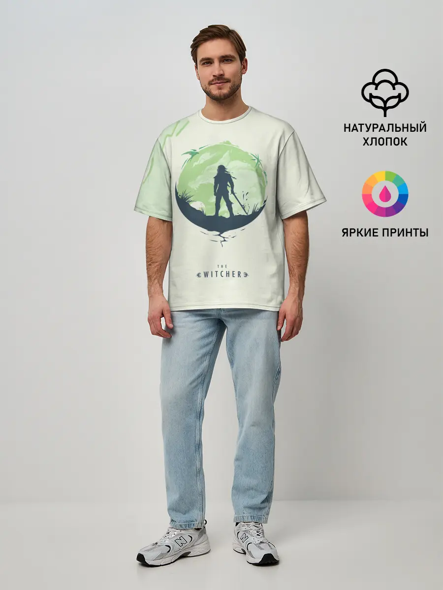 Мужская футболка оверсайз / Школа волка