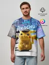 Мужская футболка оверсайз / Детектив Пикачу