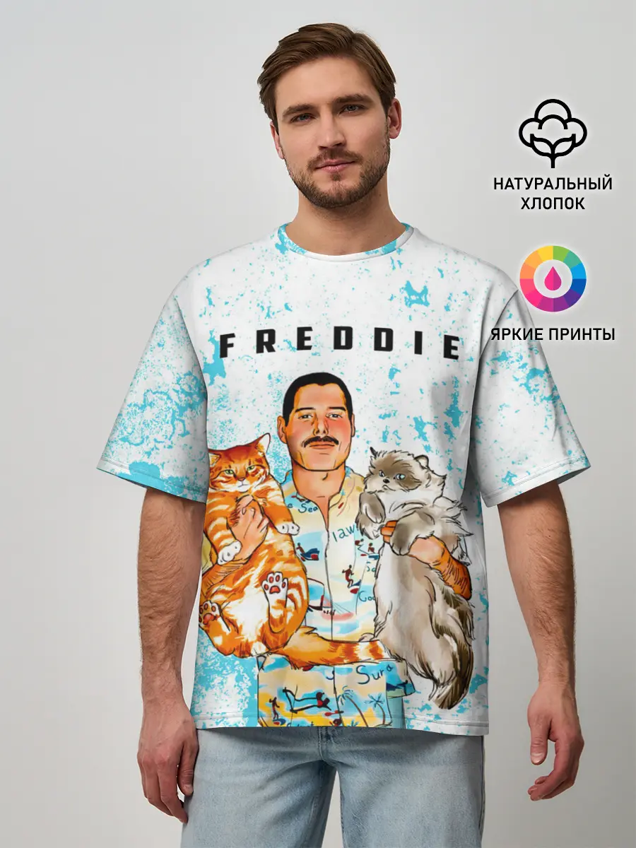 Мужская футболка оверсайз / Queen