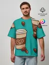 Мужская футболка оверсайз / Я ЛЮБЛЮ КОФЕ | I LOVE COFFEE