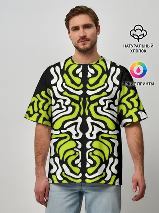Мужская футболка оверсайз / УФО УЗОР