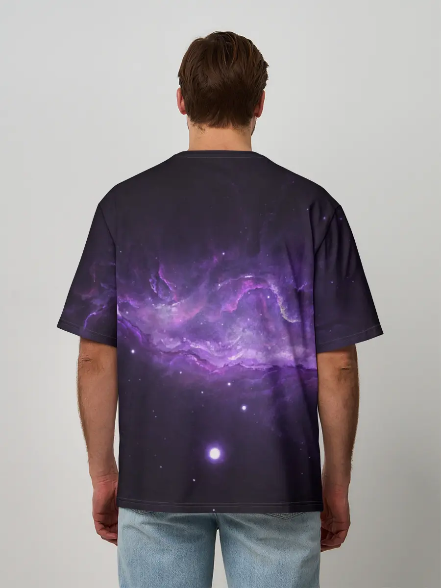 Мужская футболка оверсайз / BTS SPACЕ 3D / БТС КОСМОС