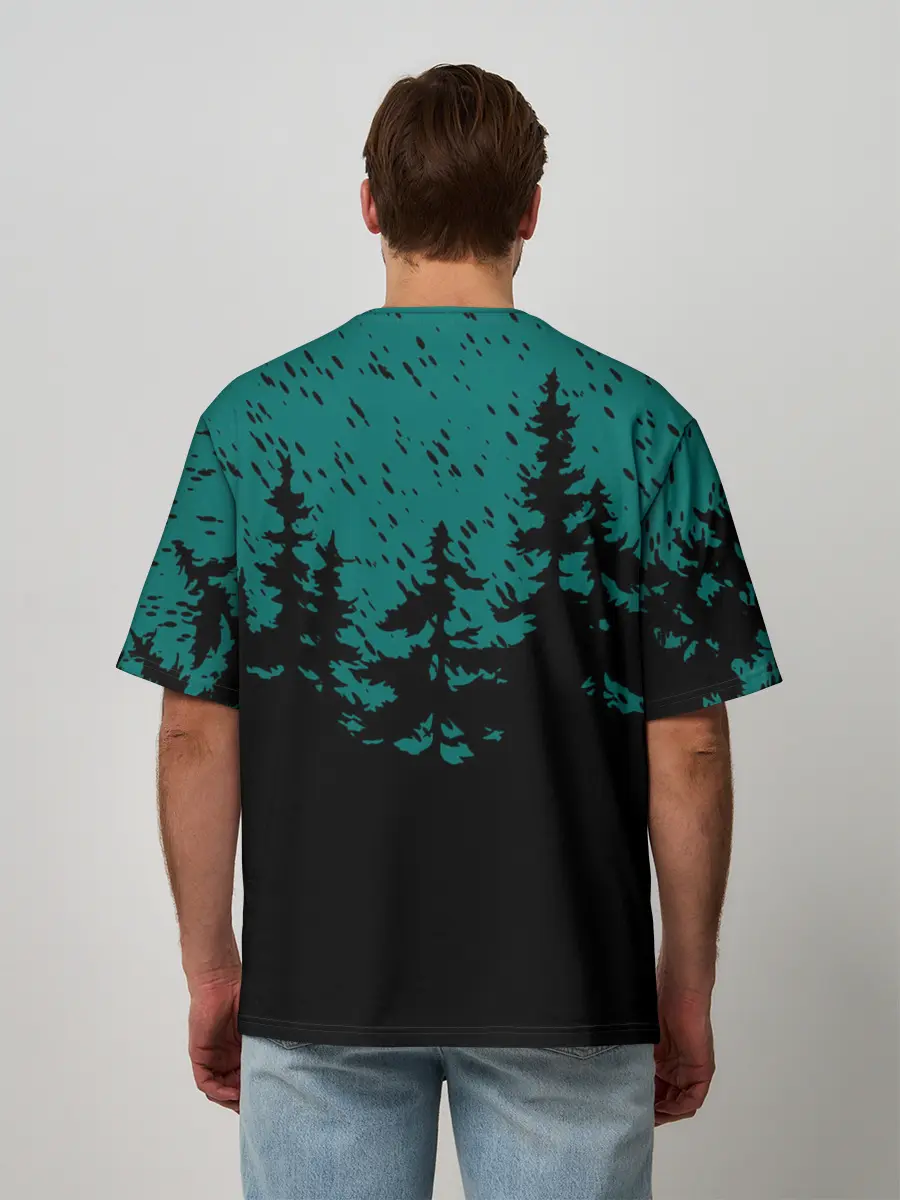 Мужская футболка оверсайз / Бесячья ёлка