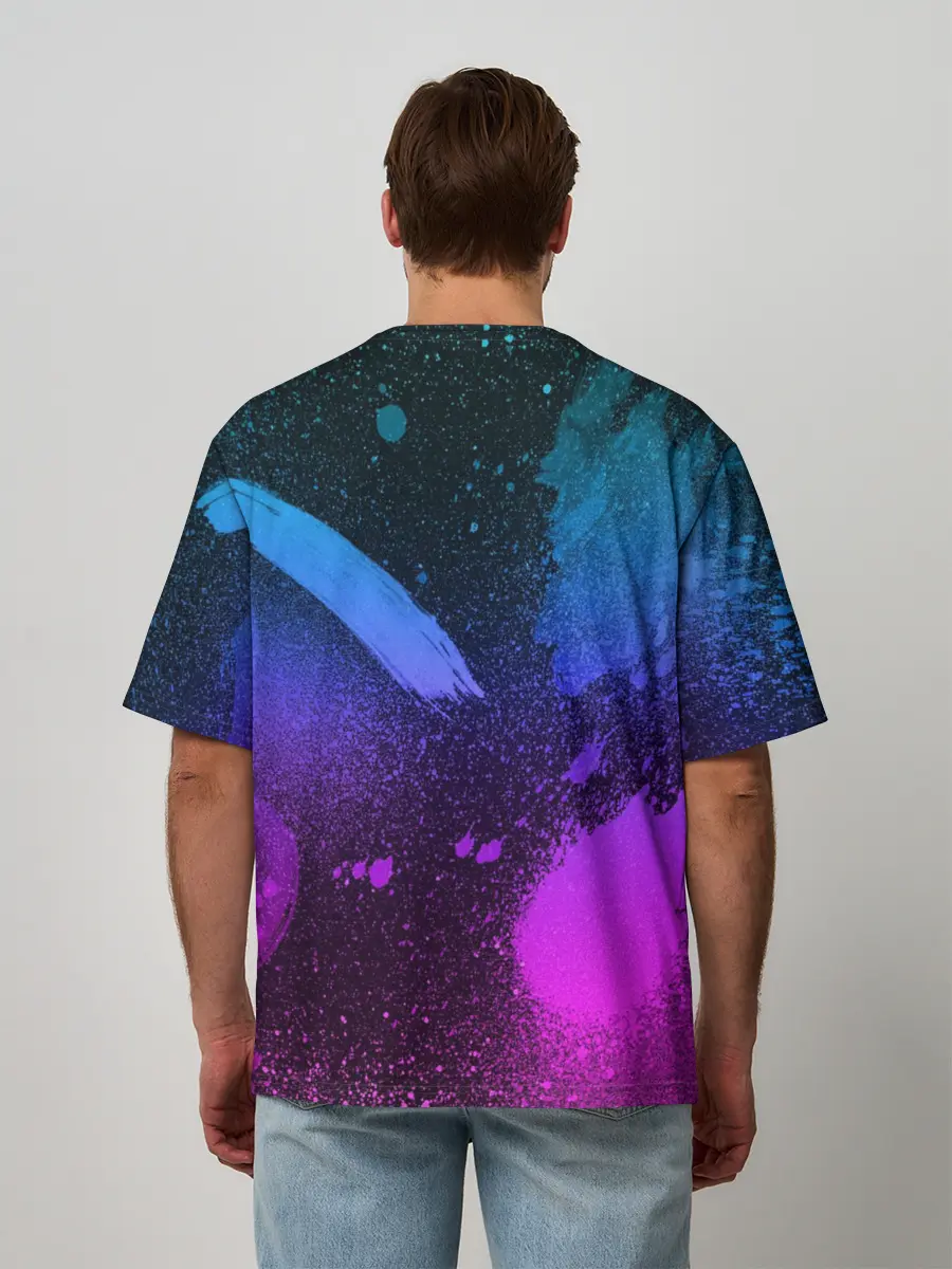 Мужская футболка оверсайз / LAND ROVER NEON