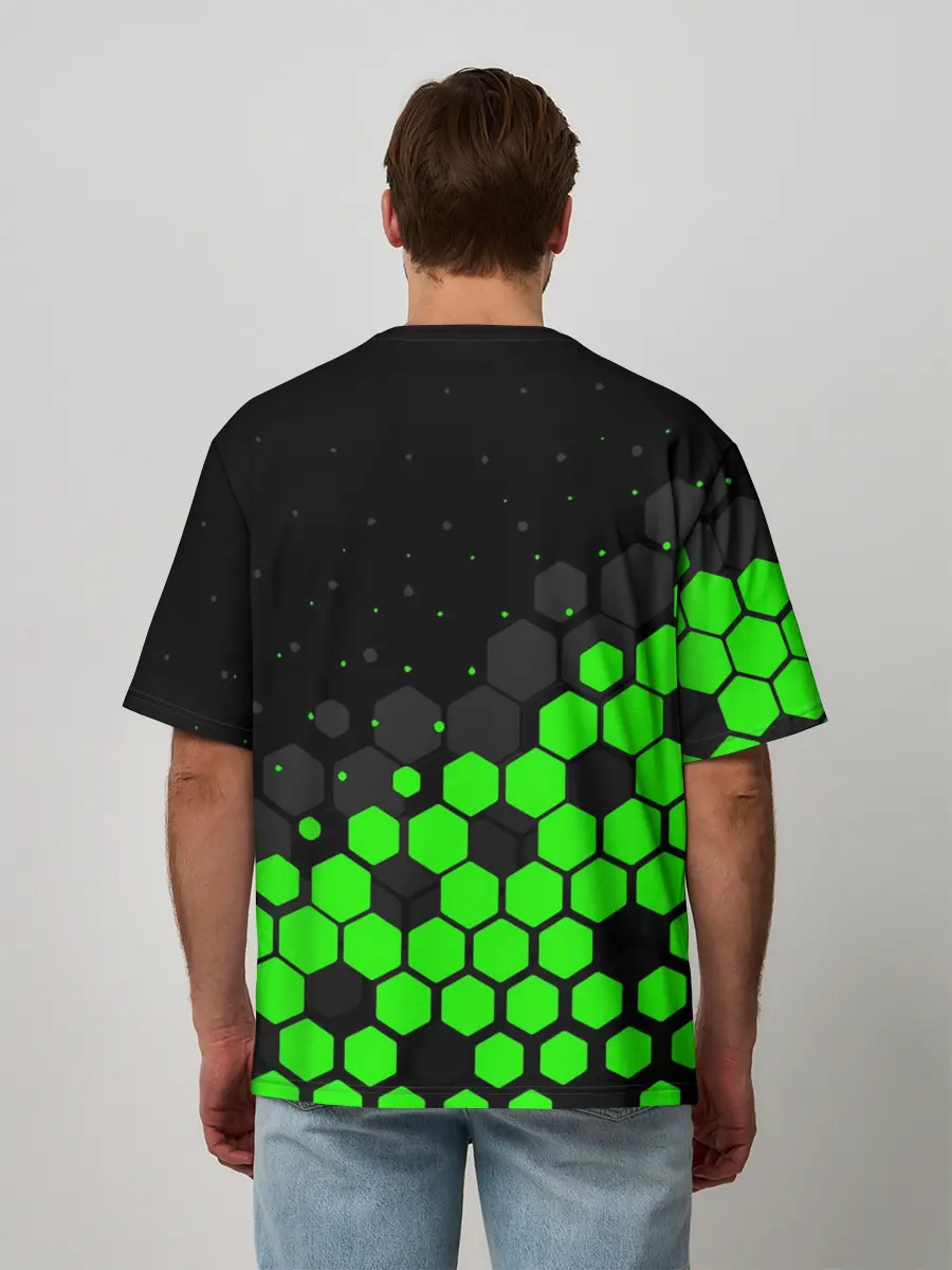 Мужская футболка оверсайз / KAWASAKI / КАВАСАКИ