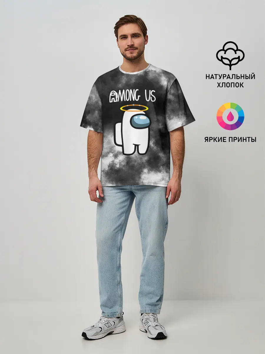 Мужская футболка оверсайз / Among Us Angel