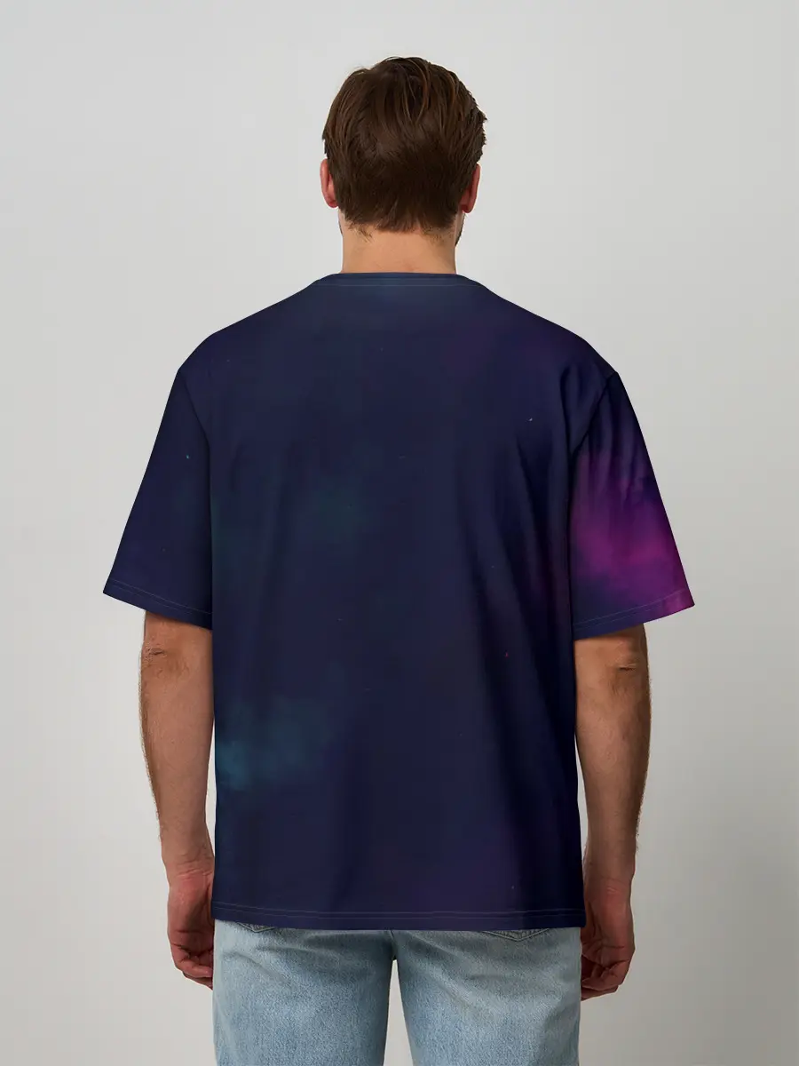 Мужская футболка оверсайз / Пони в космосе