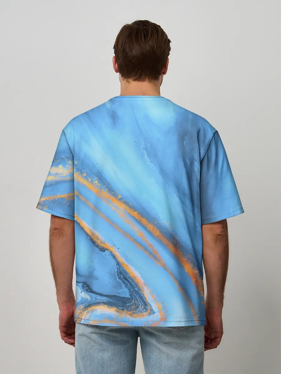 Мужская футболка оверсайз / Краски