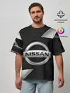 Мужская футболка оверсайз / NISSAN / НИССАН / МЕТАЛЛ