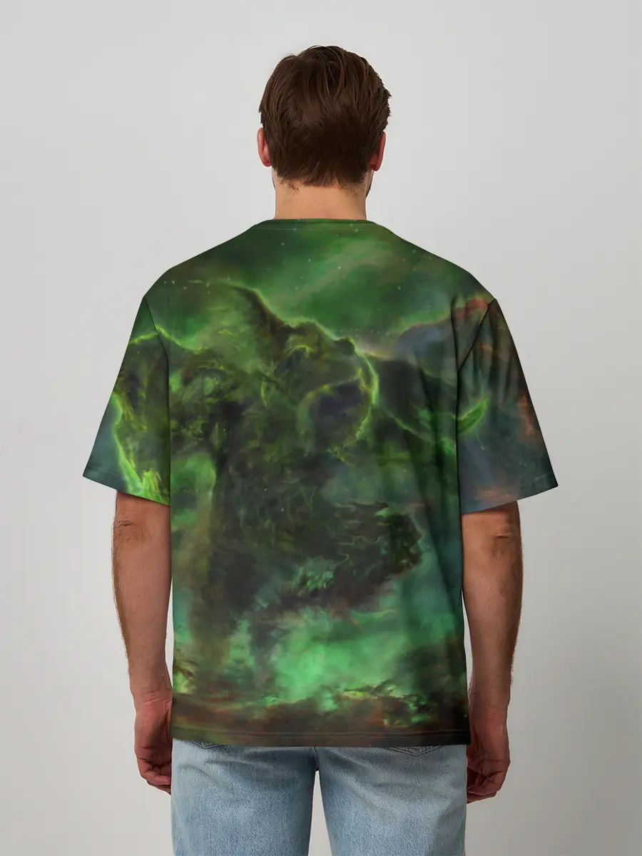 Мужская футболка оверсайз / Скрытность скайрим