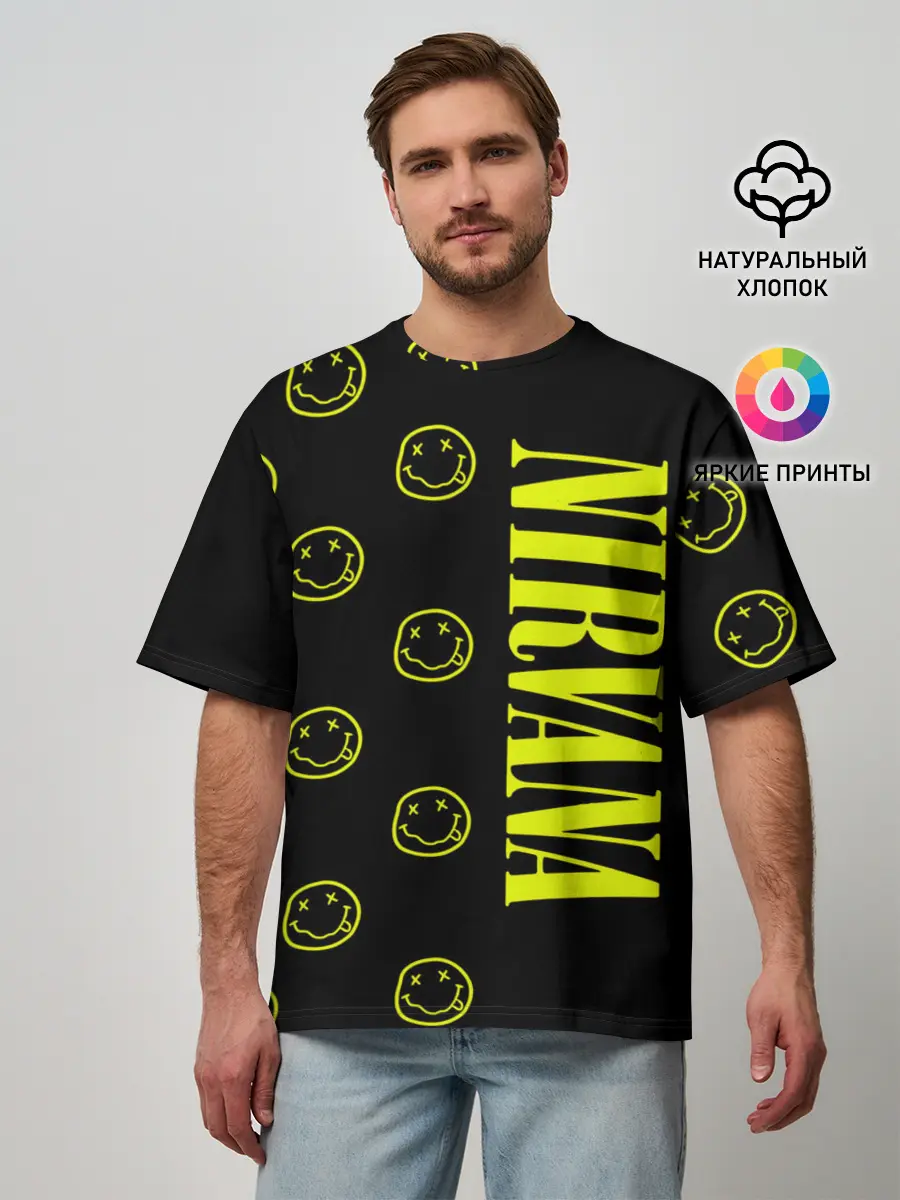 Мужская футболка оверсайз / Nirvana 2