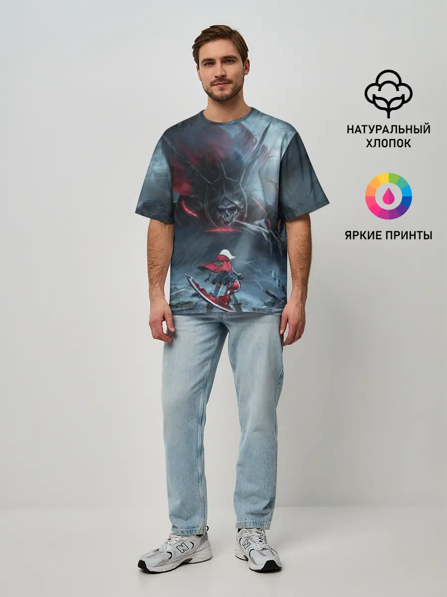 Мужская футболка оверсайз / Ай | Хранительница могил