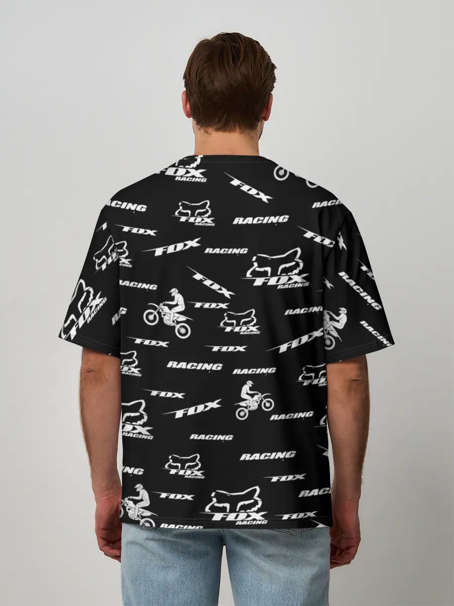 Мужская футболка оверсайз / ФОРМА ДЛЯ МОТОКРОССА FOX | MOTOCROSS FOX