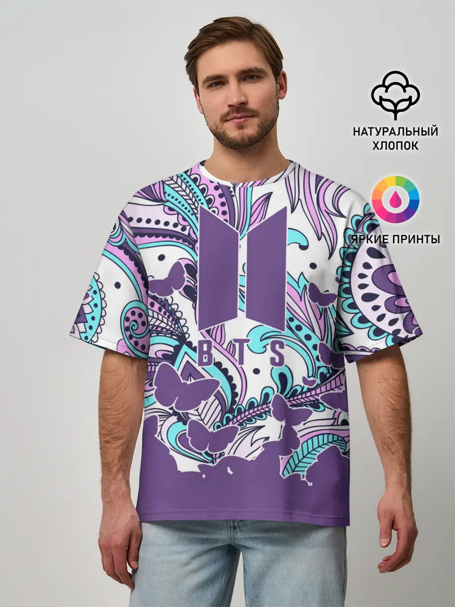 Мужская футболка оверсайз / BTS