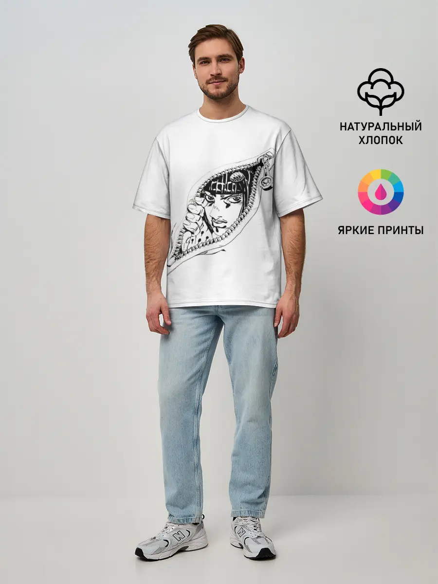 Мужская футболка оверсайз / Бруно Буччелати внутри из Джоджо