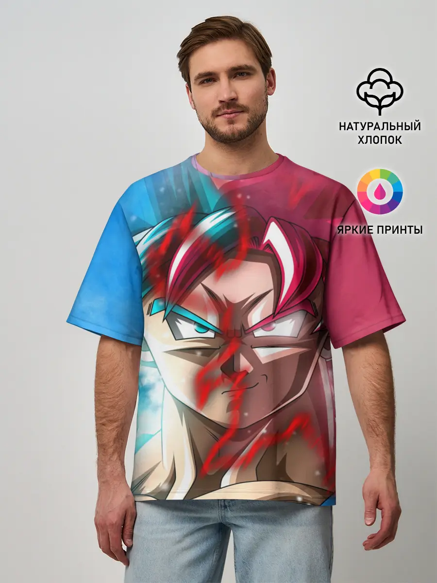 Мужская футболка оверсайз / Гохан