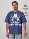 Мужская футболка оверсайз / GYM WOOF