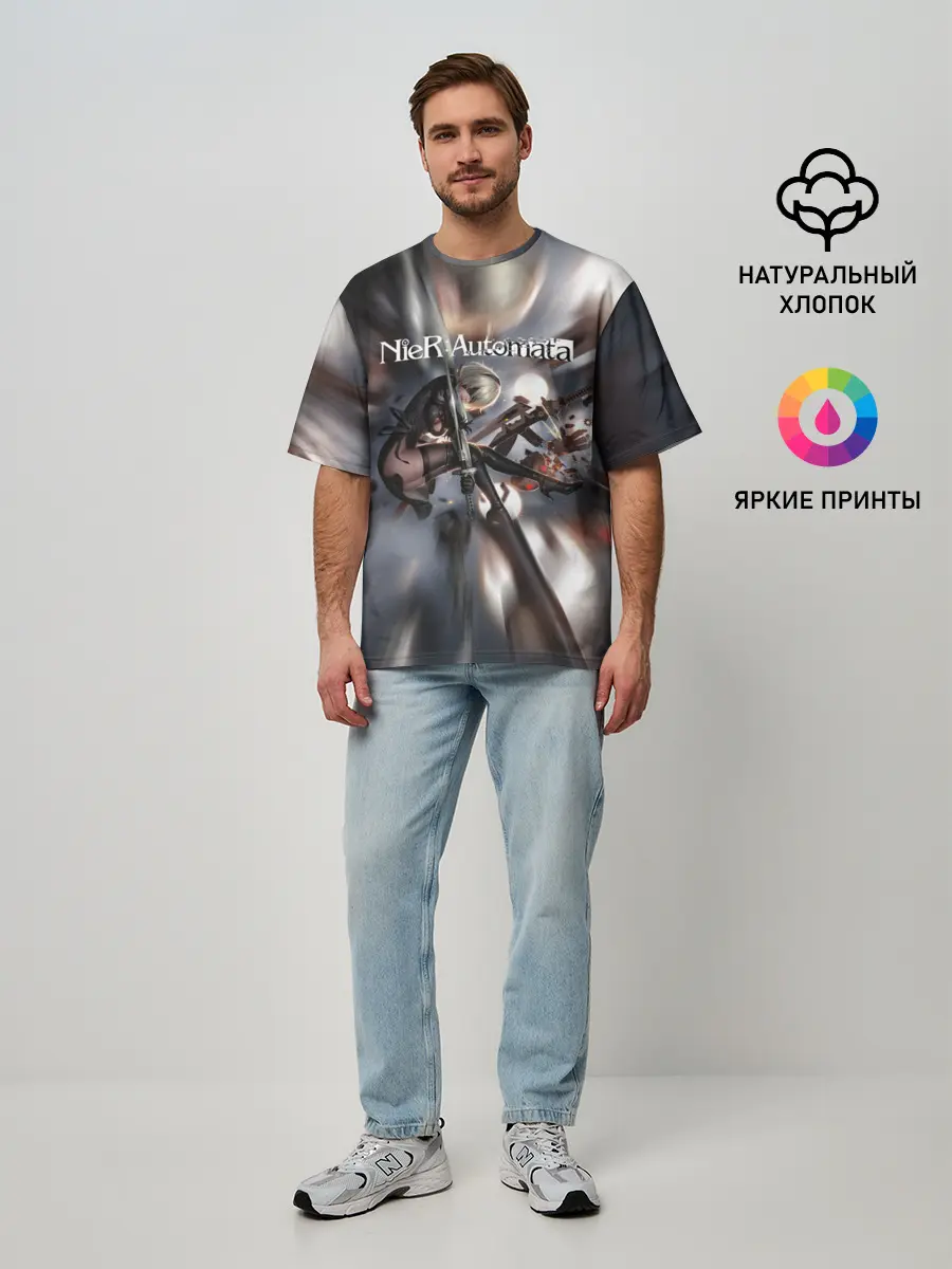Мужская футболка оверсайз / YoRHa | Nier Automata