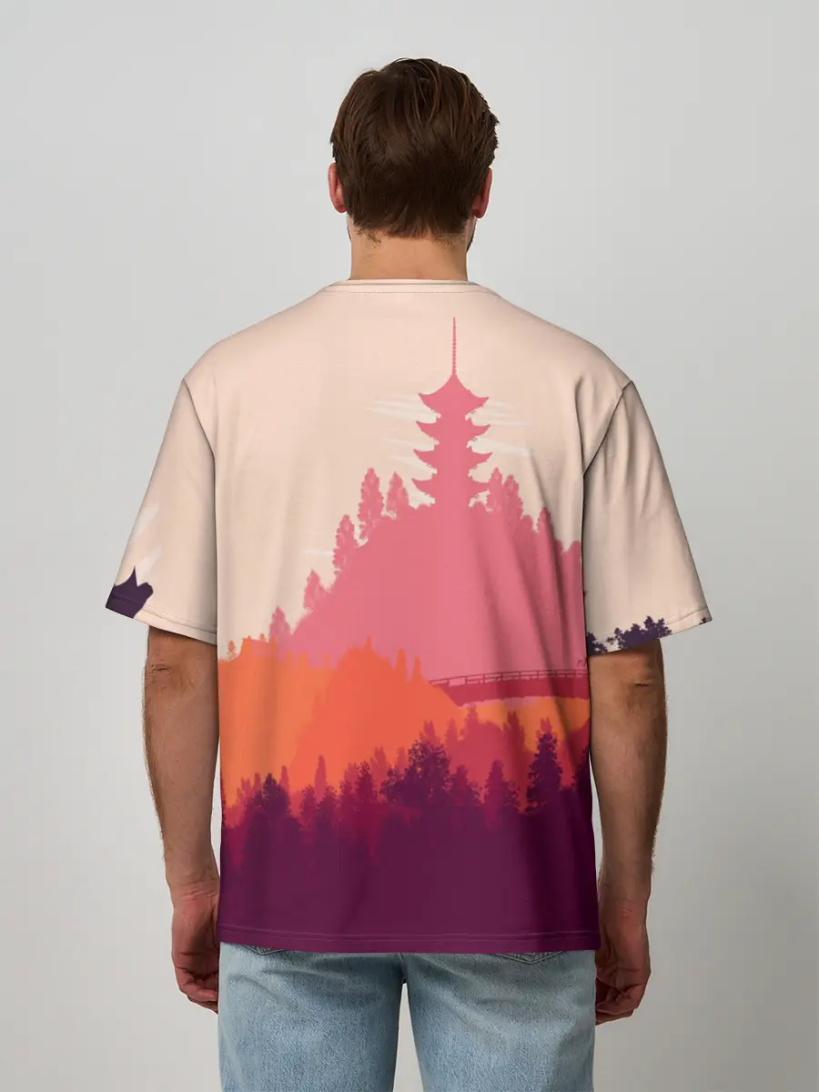 Мужская футболка оверсайз / Firewatch