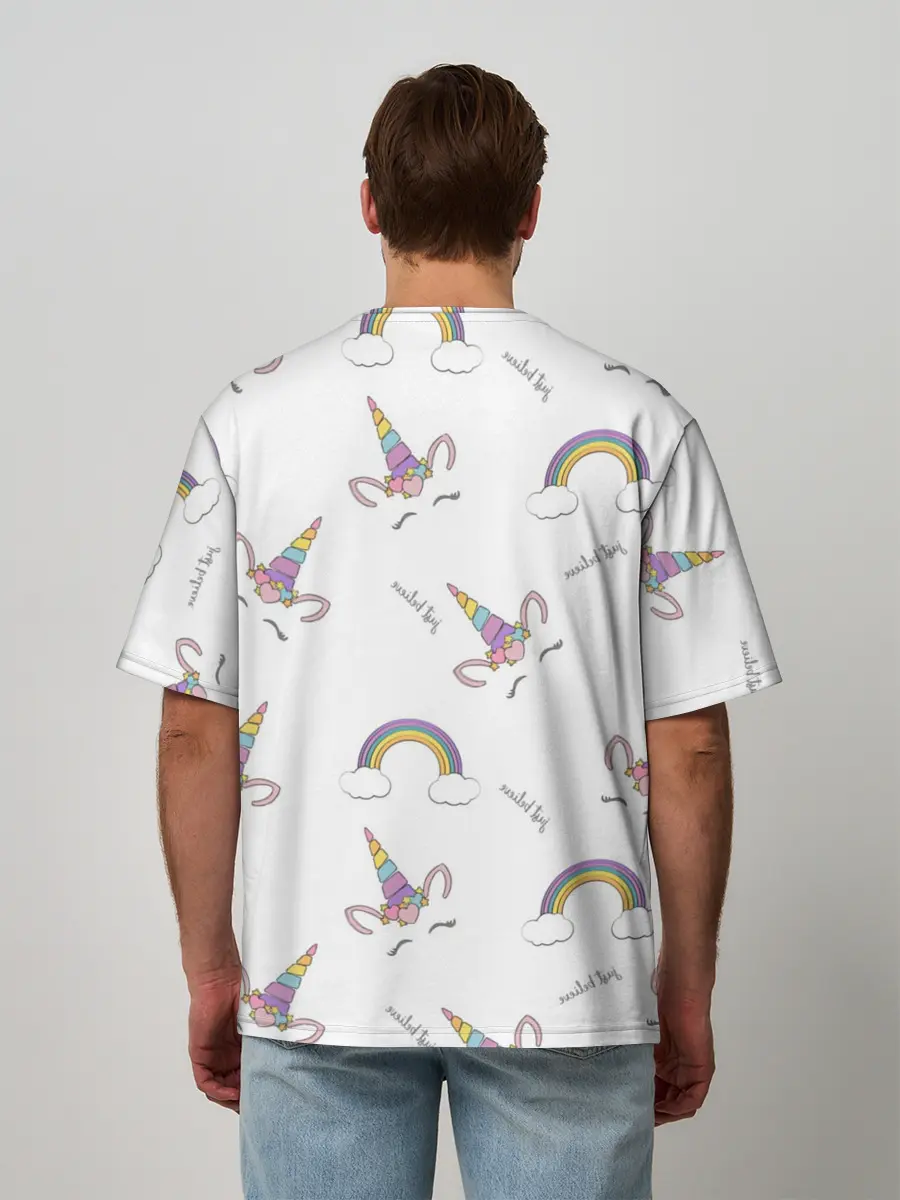 Мужская футболка оверсайз / Just belive