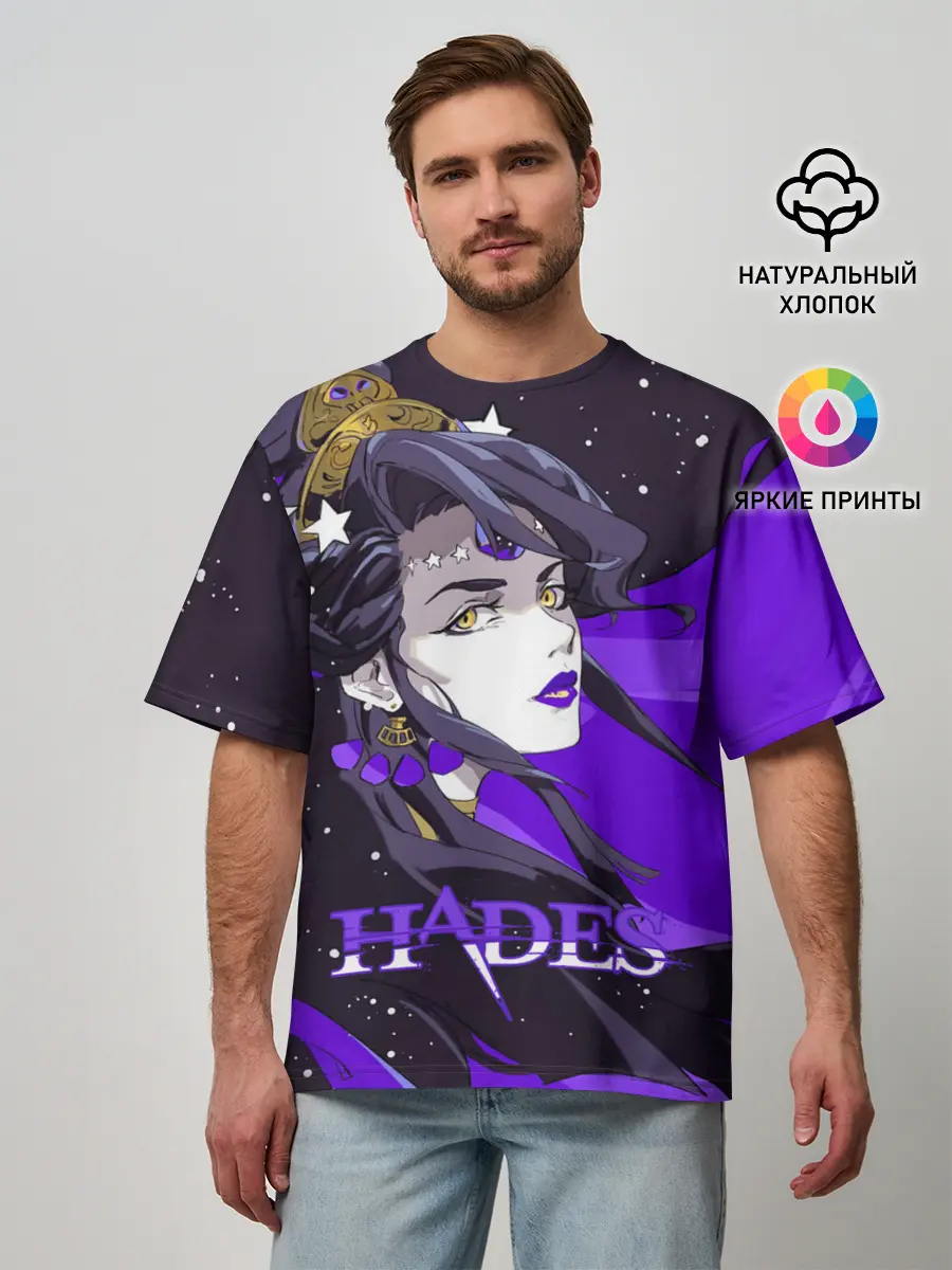 Мужская футболка оверсайз / Hades Nyx