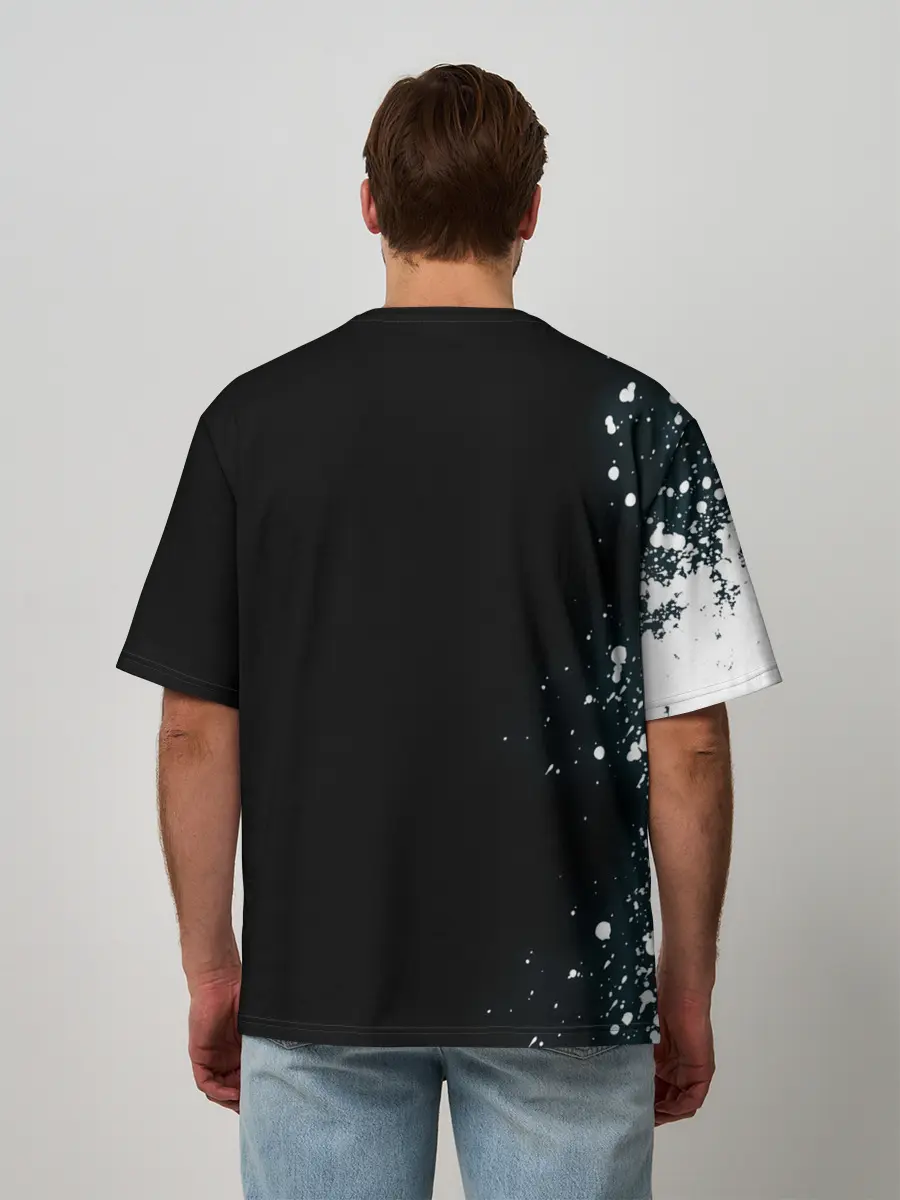 Мужская футболка оверсайз / GEARS OF WAR | ШЕСТЕРЕНКИ