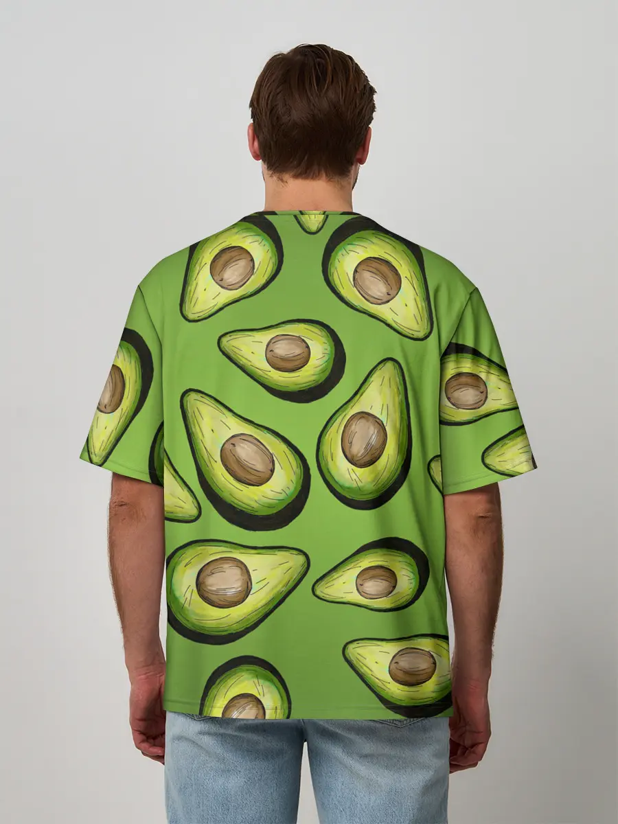 Мужская футболка оверсайз / Люблю авокадо