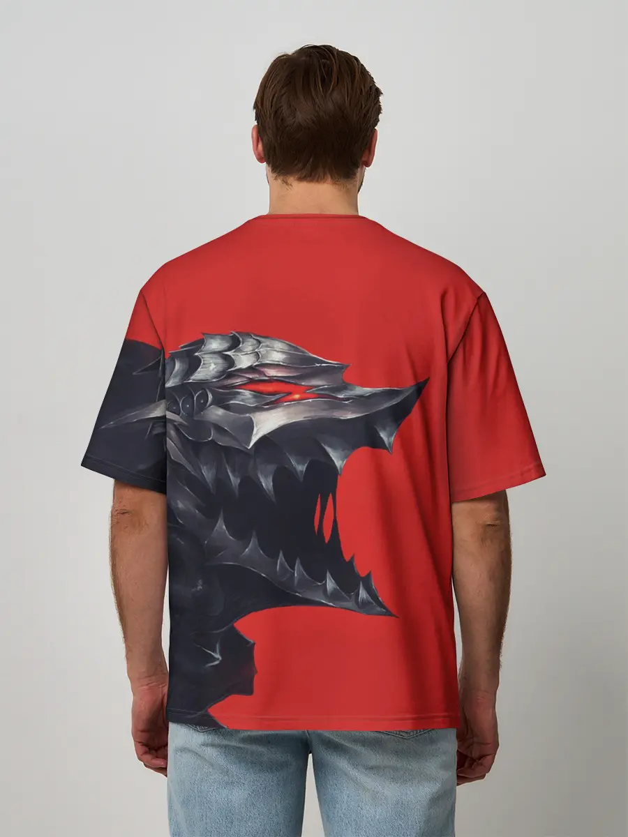 Мужская футболка оверсайз / BERSERK маска