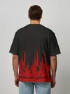 Мужская футболка оверсайз / Pixel Fire