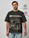 Мужская футболка оверсайз / HUSQVARNA / ХУСКВАРНА / SPORT