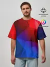 Мужская футболка оверсайз / RED&BLUE