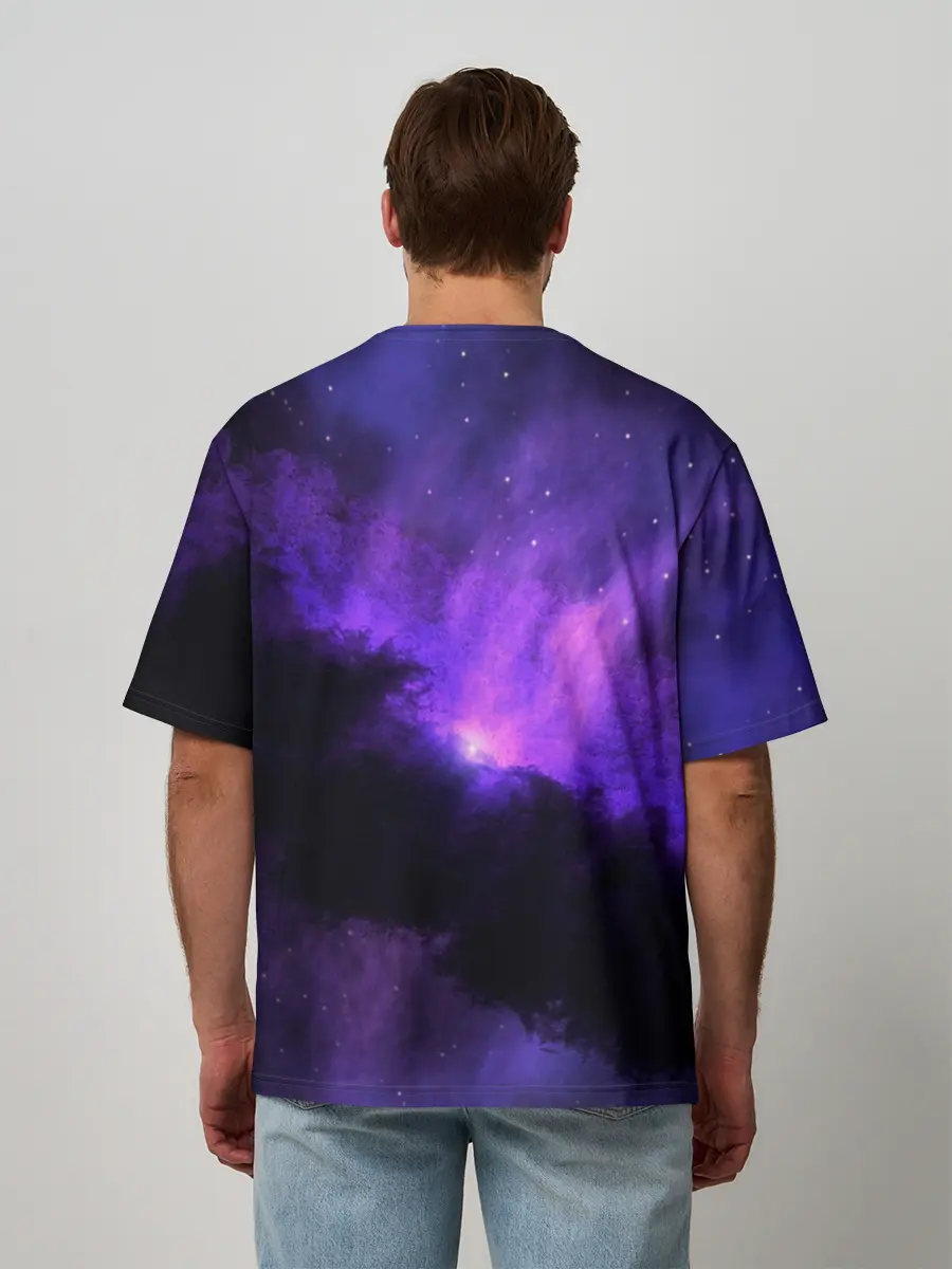 Мужская футболка оверсайз / Пикачу прыжок в молниях