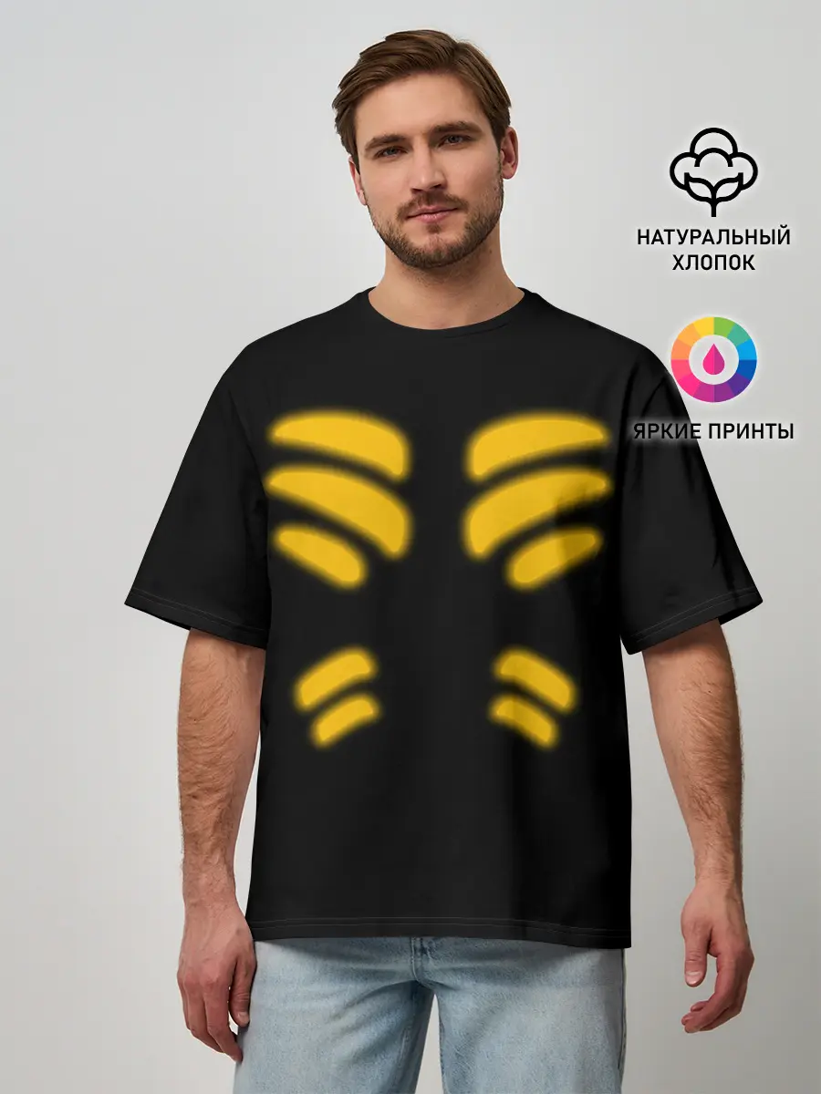 Мужская футболка оверсайз / Тело Геноса | One Punch-Man