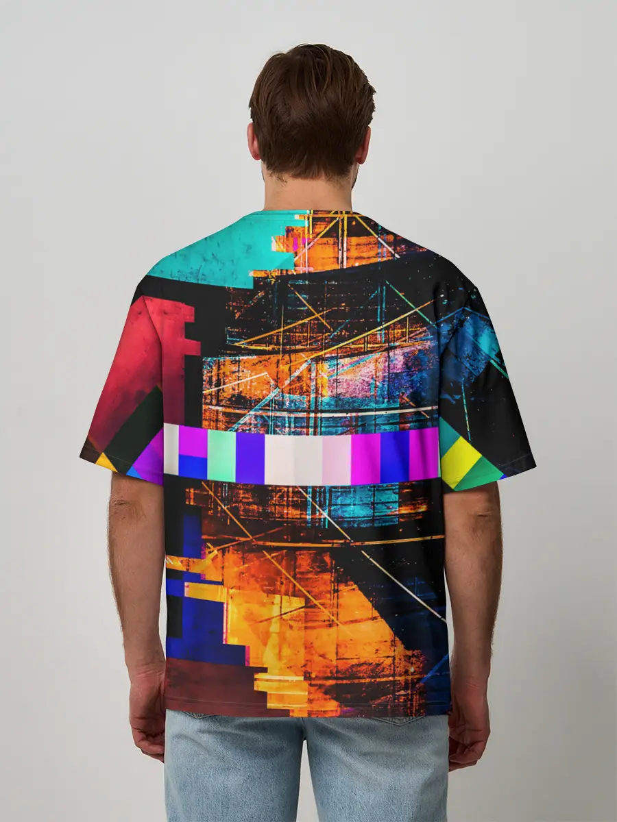 Мужская футболка оверсайз / ПОМЕХИ